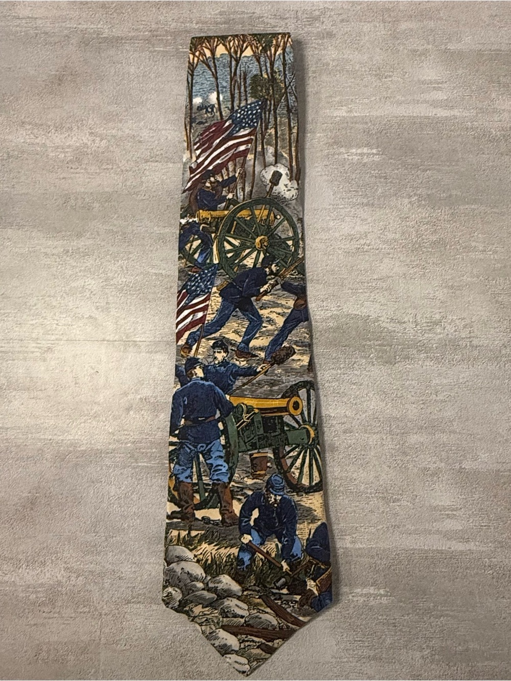 TANGO by Max Raab Americana Battle of Gettysburg July 3, 1863 100% Silk Tie